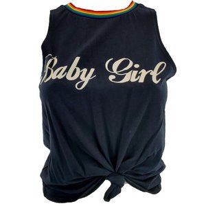 BLACK BABY GIRL MUSCLE TEE